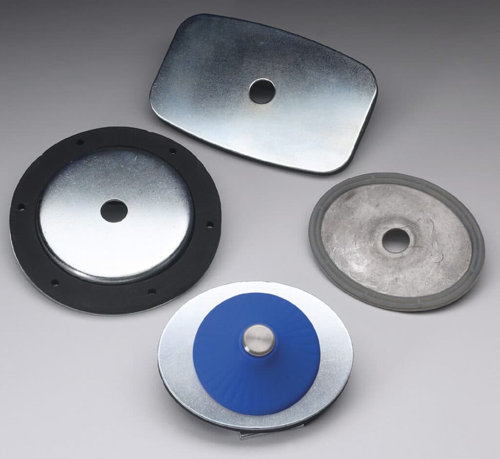 Various round metal and rubber seals